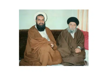آیت لله سید عبد الکریم کشمیری و آیت الله مبشر کاشانی   (کاشان - منزل والد آیت الله مبشر)   